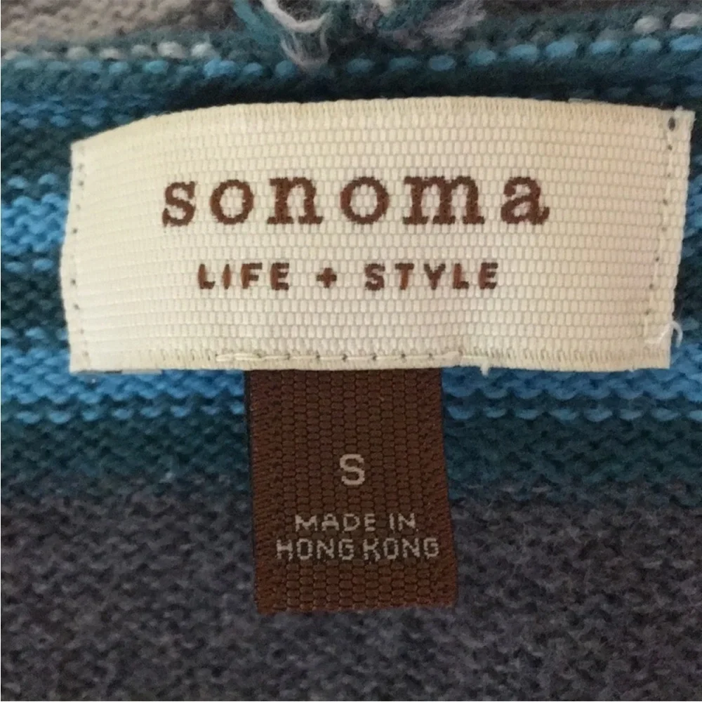 SONOMA Striped Short Sleeved
Sweater Hoodie S - Picture 3 of 5